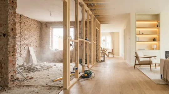Une maison en cours de rénovation
