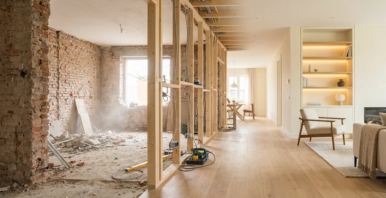 Une maison en cours de rénovation